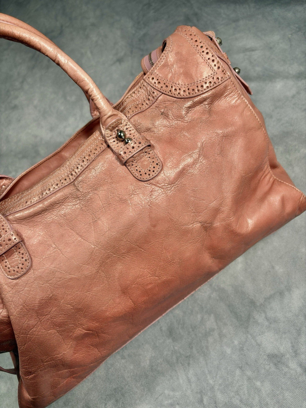 RARE Balenciaga City Bag Women`s Archive Y2K Avantgarde Pink Leather Medium Bag