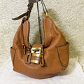 Authentic Chloe Paddington Leather Shoulder Bag One-Handle Brown Camel Rare GOOD