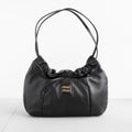MIU MIU Nappa Leather  Hobo Bag  Black AW24 Shoulder Handbag 5BC175