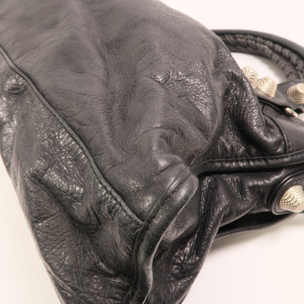 BALENCIAGA SHW City Bag 2 Way Shoulder Bag 173084 Calfskin Leather Black