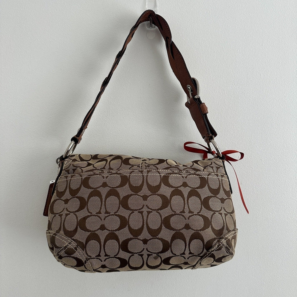 y2k coach tan monogram soho bag