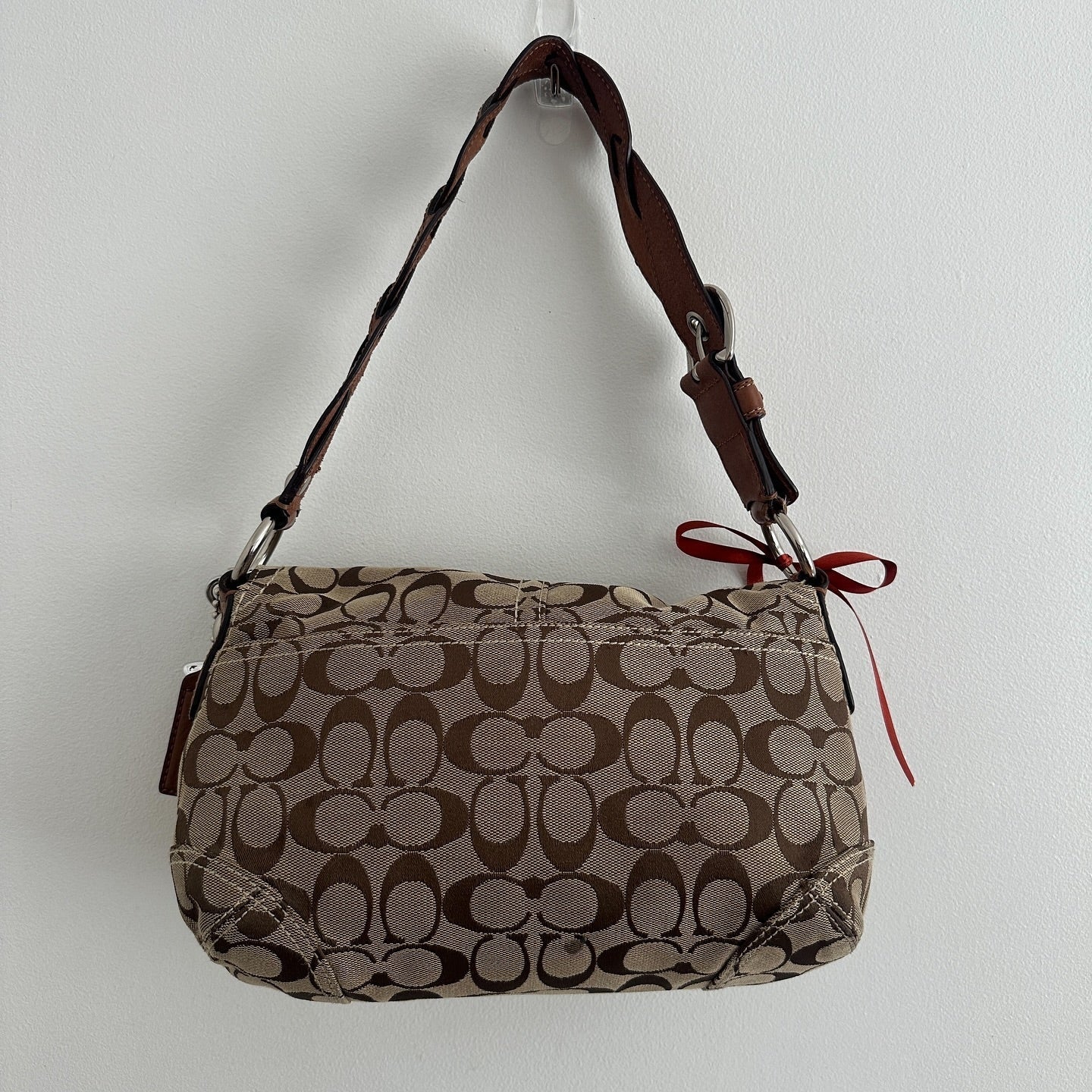 y2k coach tan monogram soho bag