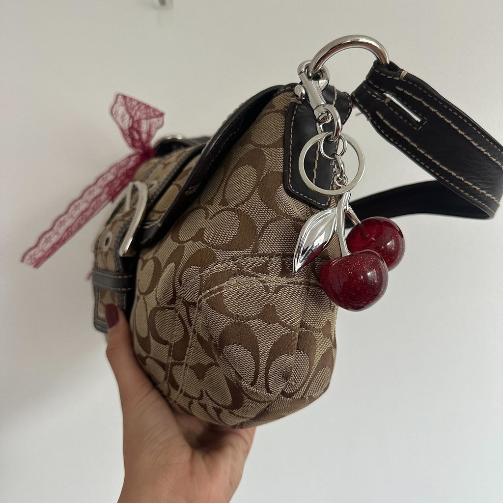 y2k coach brown monogram big soho bag 1