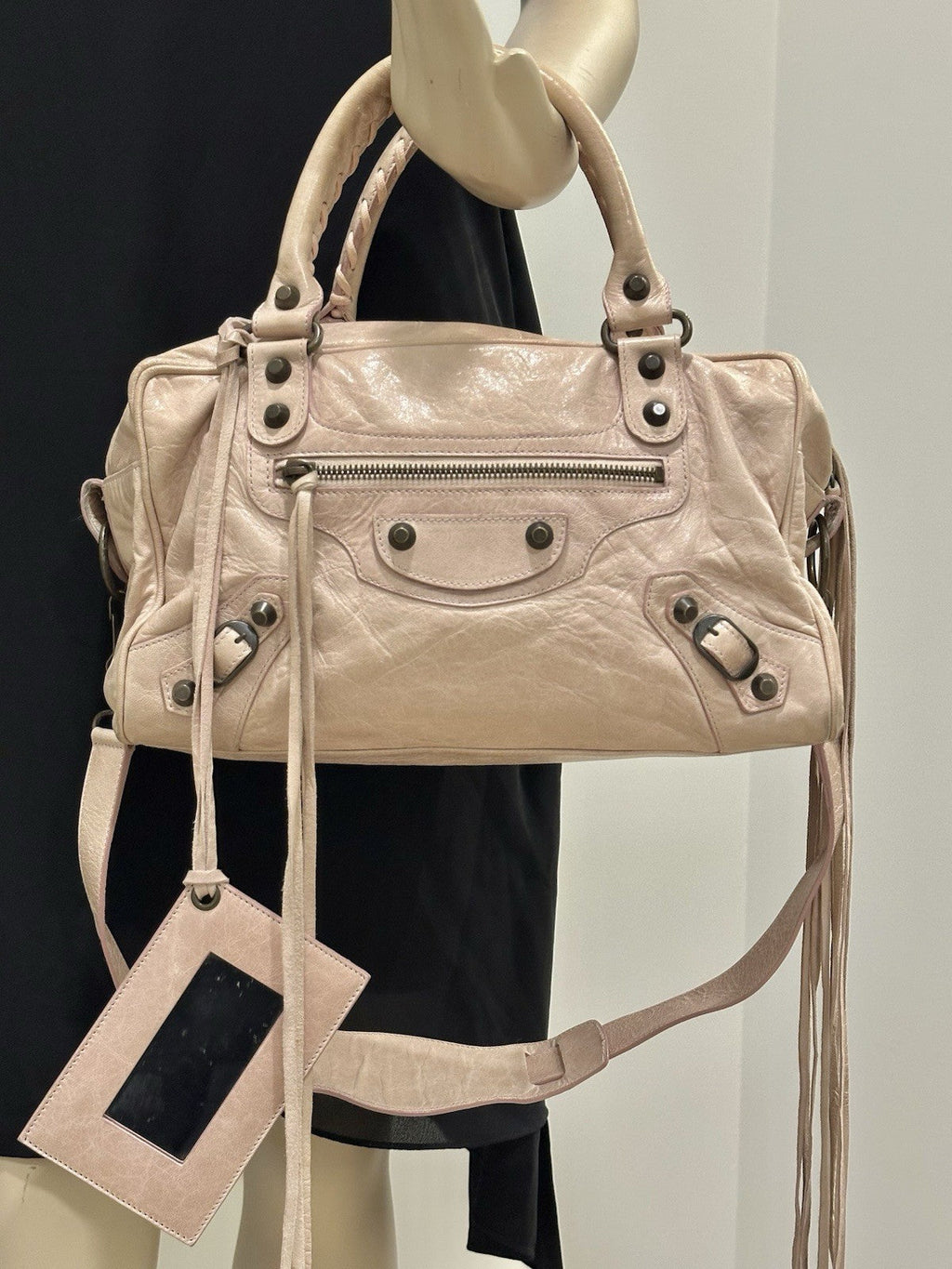 Balenciaga Twiggy City Bag – Nude/Blush – Full Set – Made in Italy