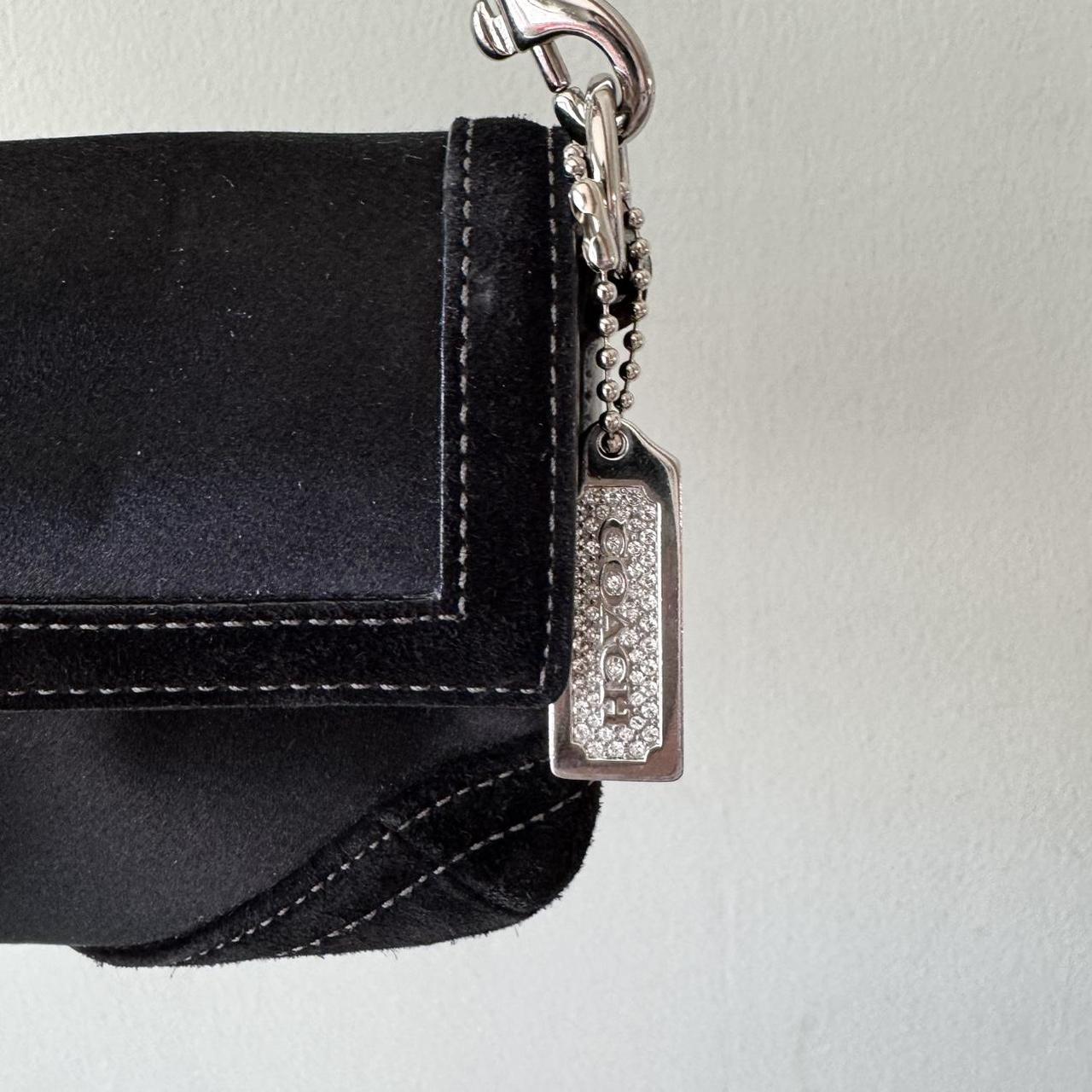 Vintage 2004 Coach rare Madison soho in black satin with Swarovski crystals!