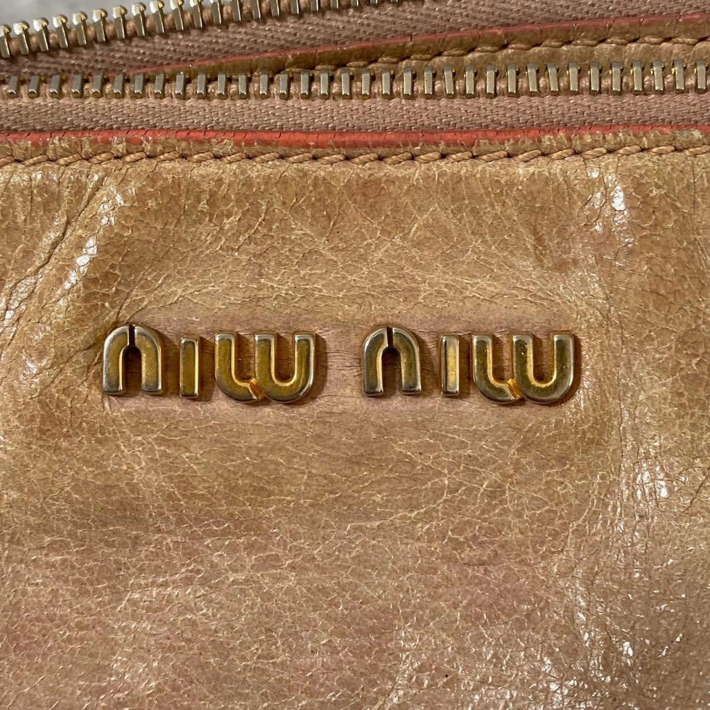 miu miu Vitello Lux side ribbon 2way bag Luxury designer feminine handbag italy