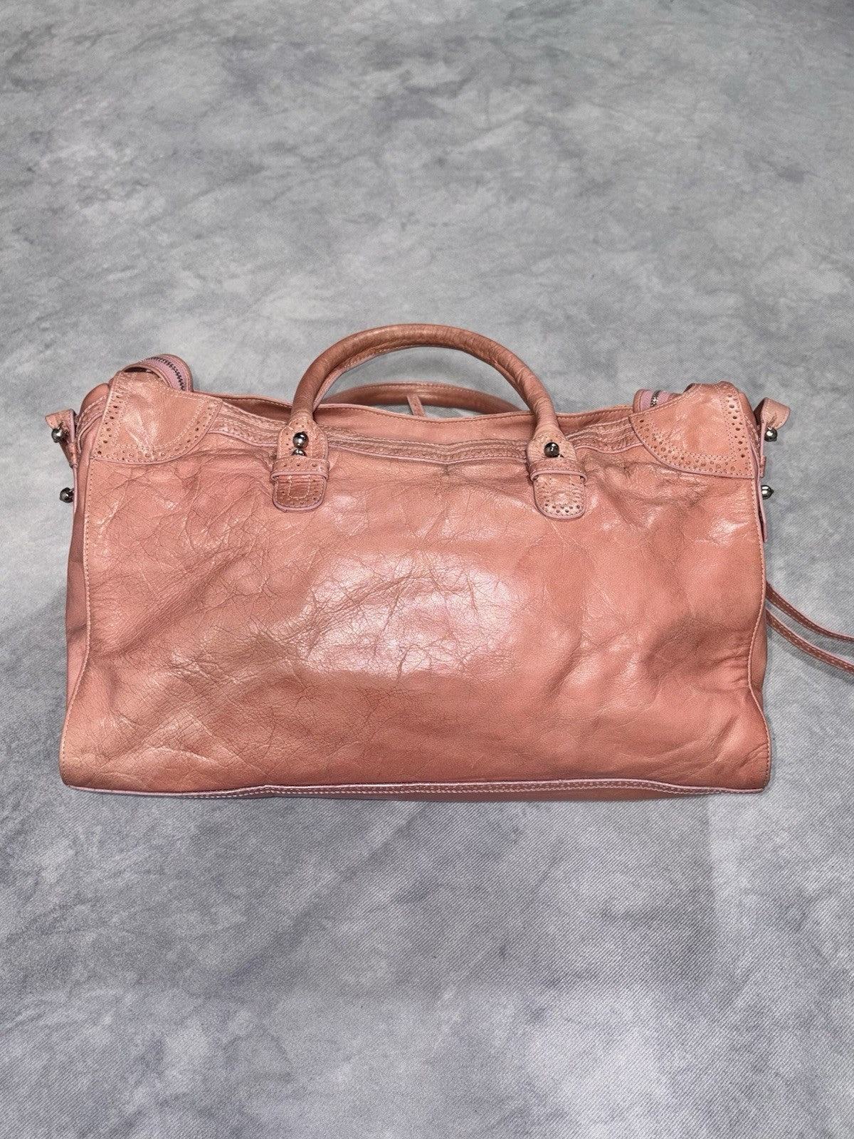 RARE Balenciaga City Bag Women`s Archive Y2K Avantgarde Pink Leather Medium Bag
