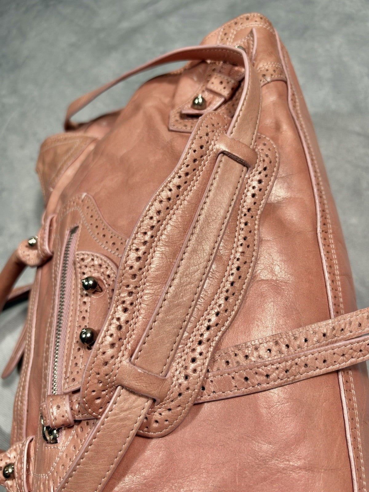 RARE Balenciaga City Bag Women`s Archive Y2K Avantgarde Pink Leather Medium Bag