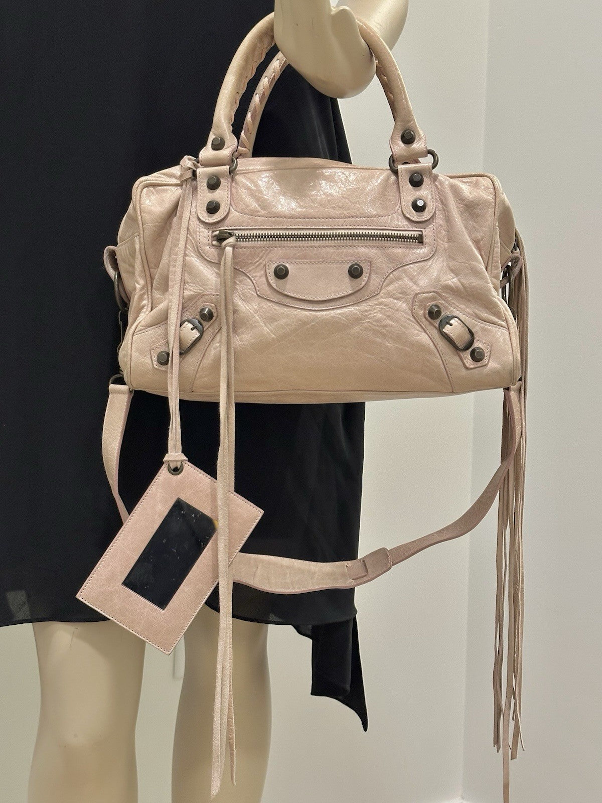 Balenciaga Twiggy City Bag – Nude/Blush – Full Set – Made in Italy