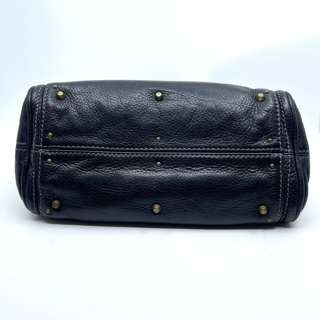 Chloe paddington mini hand bag black leather key padrock auth rare