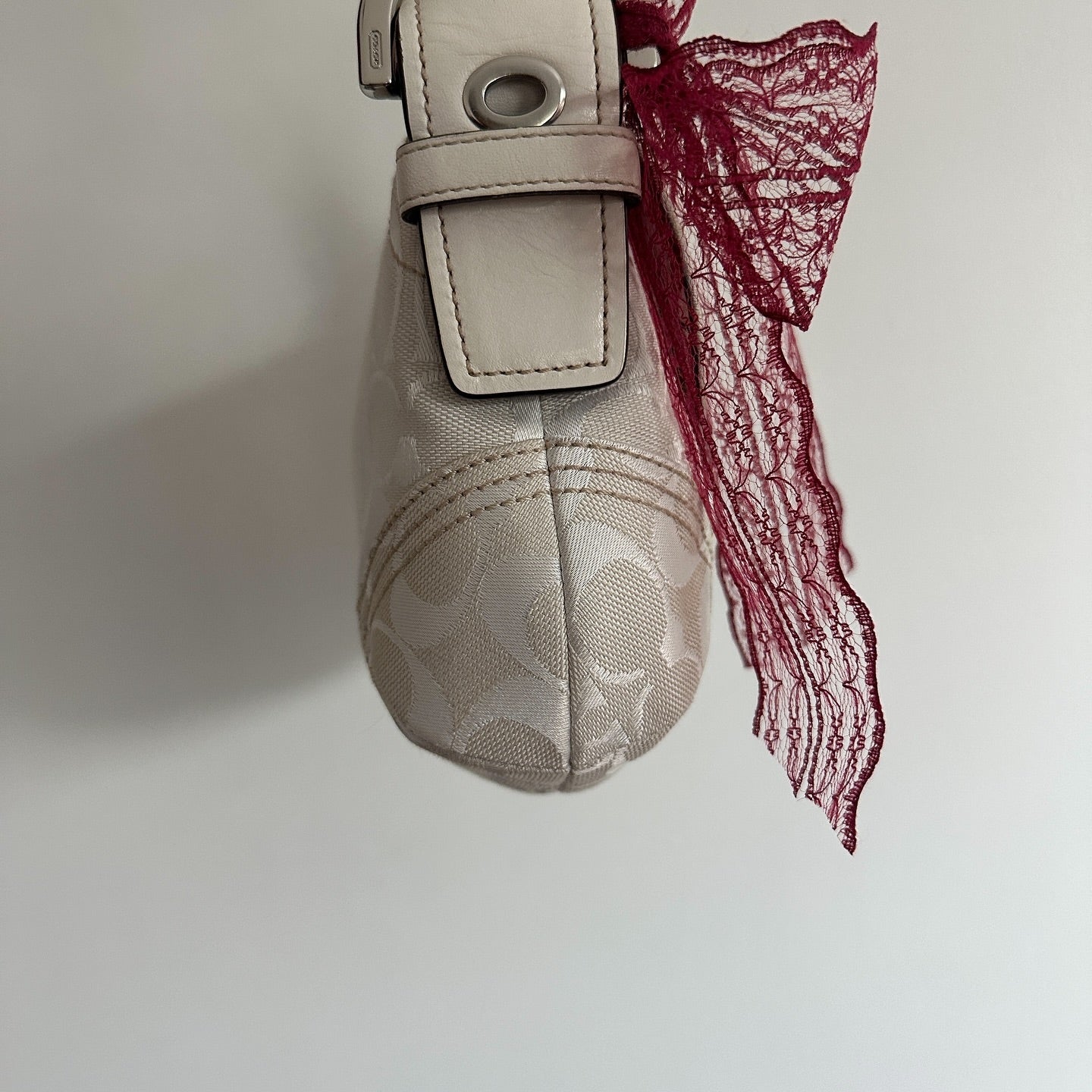 y2k coach white monogram soho bag