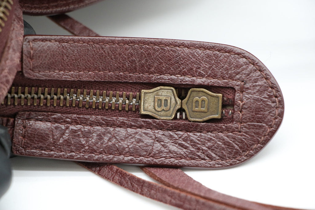 Balenciaga  Le City Medium Tote Bag - Dark Burgundy