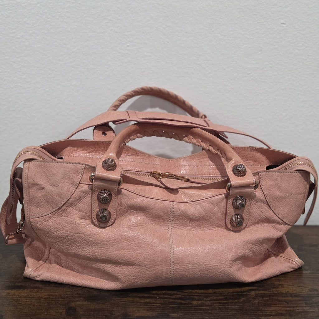 Balenciaga Leather Giant Hardware Part Time Bag with COA