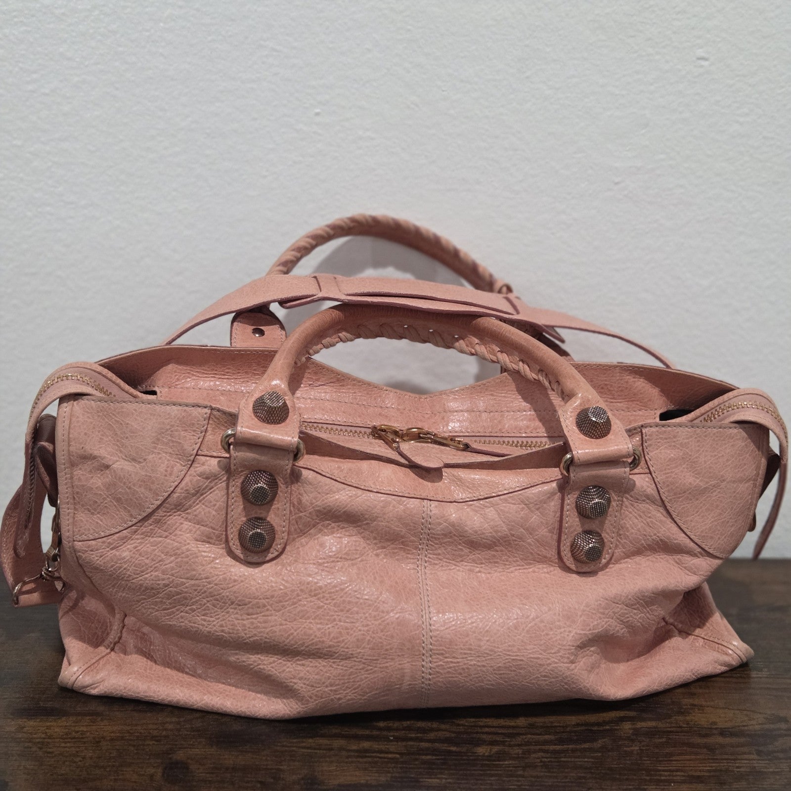 Balenciaga Leather Giant Hardware Part Time Bag with COA