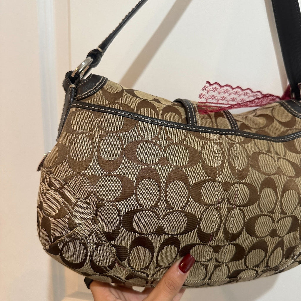 y2k coach brown monogram big soho bag 1