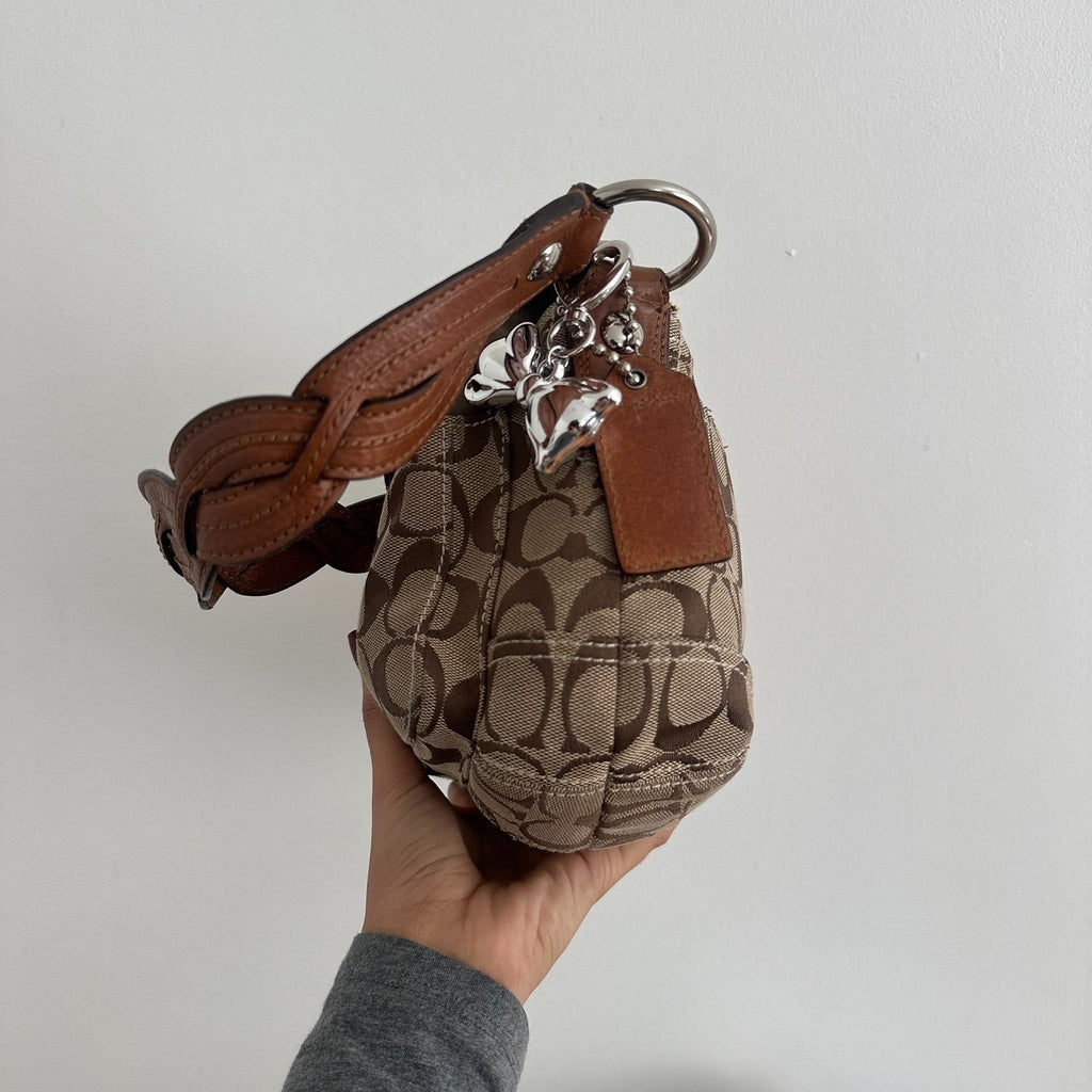 y2k coach tan monogram soho bag