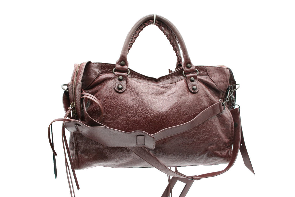 Balenciaga  Le City Medium Tote Bag - Dark Burgundy