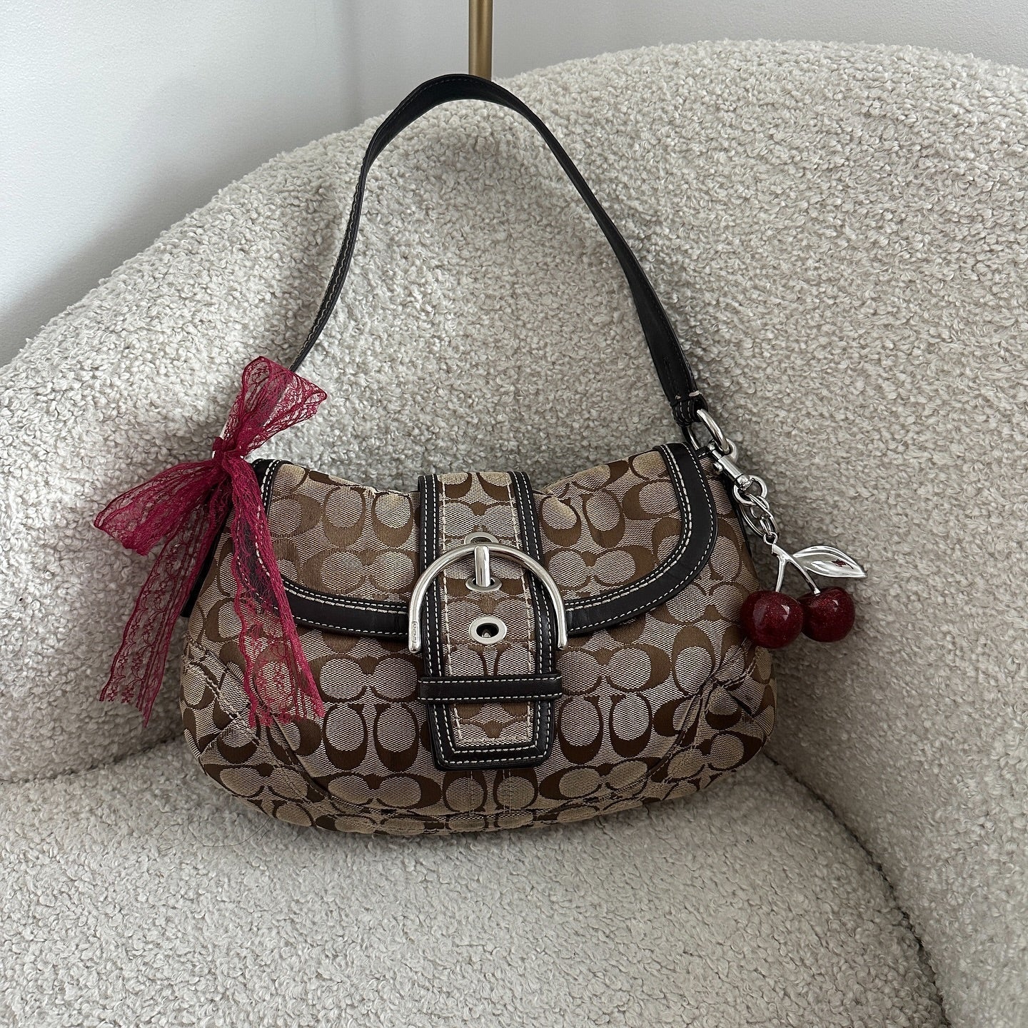 y2k coach brown monogram big soho bag 1