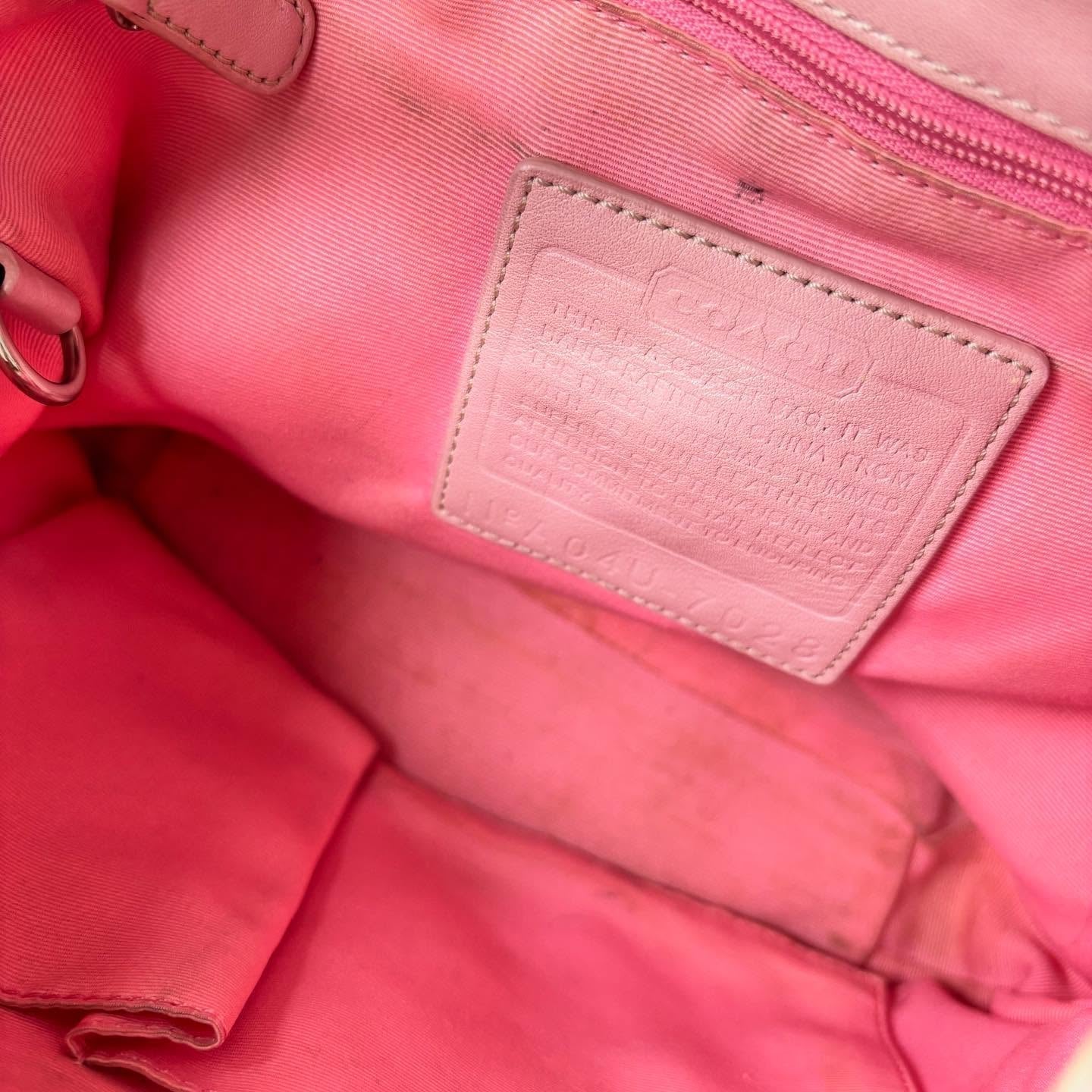 pink coach vintage bag 1